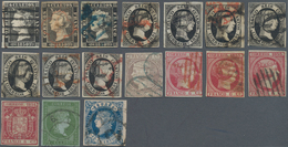 Spanien: 1850/1862, Lot Of 17 Mainly Unused Stamps, Varied Condition, Showing A Nice Range Of Postma - Gebruikt