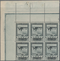 Spanien: 1929, Airmail Issue 4pta. Grey Black Showing Airplane 'Spirit Of St. Louis' In An Investmen - Usados