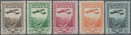 Spanien: 1931, 900 Years Montserrat Monastery Airmail Stamps Perf. 11¼ Complete Set Of Five In A Lot - Gebraucht