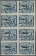 Spanien: 1938, Helicopter ‚Autogiro C-30‘ Over Sevilla 2pta. Blue In A Lot With About 100 IMPERFORAT - Used Stamps