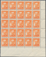 Spanien: 1936, Fermin Salvochea Y Alvarez 60c. Orange In A Lot With 900 Stamps Mostly In Folded Half - Usados