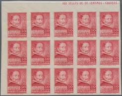 Spanien: 1937, 300th Anniversary Of Death Of Gregorio Fernandez (sculptor) 30c. Carmine In A Lot Wit - Used Stamps