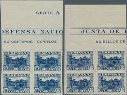 Spanien: 1936, Lion Fountain In The Alhambra In Granada 50c. Blue (shades) In A Lot With About 280 I - Usados