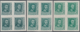 Spanien: 1938, Ferdinand II. 20c. And 30c. In A Lot With About 785 IMPERFORATE COLOUR PROOFS Or IMPE - Usados