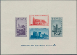 Spanien: 1938, Historical Monuments (cathedrals Of Covadonga, Palma De Mallorca And Leon Etc.) Perfo - Gebraucht