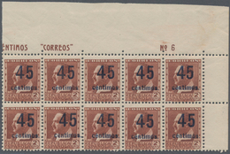 Spanien: 1938, Vicente Blasco Ibanez 2c. Red-brown With UNISSUED Surcharge ‚45 Centimos‘ In A Lot Wi - Usados