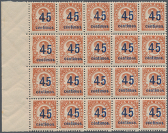 Spanien: 1938, Numeral Issue 2c. Red-brown ‚Republica Espanola‘ Surcharged ‚45 Centimos‘ In A Lot Wi - Usados