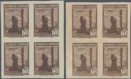 Spanien: 1939, Forces Mail Issue NOT ISSUED 70c. Brown In Two Paper Shades (white Or Toned) Showing - Usados