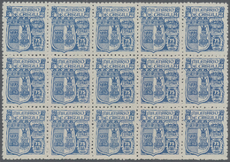 Spanien: 1944, Millenium Of Castile 75c. Blue ‚coat Of Arms Of Avila‘ In A Lot With Approx. 500 Stam - Usados