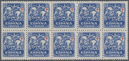 Spanien: 1945, Tuberculosis Complete Set Of Five Incl. The Two Compulsory Surtax Stamps In A Lot Wit - Gebraucht