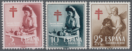 Spanien: 1953, Tuberculosis Compulsory Surtax Stamps Complete Set Of Three (nurse With Infant Etc.) - Gebraucht