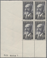 Spanien: 1955/1956, Prominent Persons Set Of Two 25pta.‘Mariano Fortuny Carbo (painter)‘ And 50pta. - Gebraucht