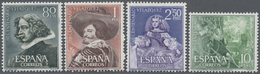 Spanien: 1961, VELAZQUEZ Complete Set Of Four Stamps And Miniature Sheets In A Lot With 90 Sets, Min - Usados