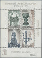 Spanien: 1975, International Stamp Exhibition ESPANA ’75 Set Of Two Miniature Sheets In A Lot With A - Usados