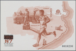 Spanien: 1987, National Stamp Exhibition EXFILNA’87 In Gerona Imperforate Special Miniature Sheet In - Gebraucht