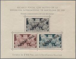 Spanien - Zwangszuschlagsmarken Für Barcelona: 1945, Stamps Of Barcelona Prepared But UNISSUED Minia - War Tax