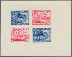 Spanien - Lokalausgaben: 1937, EPILA (Pro Rodanas): Civil War IMPERFORATE Miniature Sheet With Stamp - Nationalist Issues