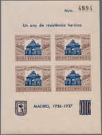 Spanien - Lokalausgaben: 1937, PI DE LLOBREGAT: Accumulation Of Four Different ZIG-ZAG ROULETTED Min - Emissioni Nazionaliste