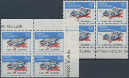 Türkei: 1955/1977, Lot Of 20 Stamps Showing Varieties, E.g. 1955 Flowers 10k. Horizontal Pair "impef - Usados