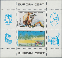 Türkisch Zypern: 1986, Europa (Eurasian Griffon/ Gänsegeier), More Than 1500 Copies Of This Block, M - Cartas & Documentos