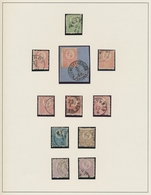Ungarn: 1871/1875 (ca.), Used Collection Of 48 Stamps Neatly Arranged On Album Pages, Showing Lithog - Brieven En Documenten