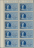 Vatikan - Paketmarken: 1931, Parcel Post EXPRESS Stamp 2.50l. Blue In A Lot With About 380 Stamps In - Pacchi Postali