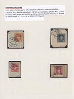 Westukraine: 1919, Revaluation Overprints On Austrian Field Post Stamps, Lot Of Four Values Each On - Ucraina