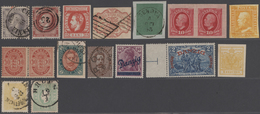 Europa: 1850/1920 (ca.), Mint And Used Lot Of 18 Stamps Incl. Italian States/Italy, Austria, Norway, - Sonstige - Europa