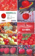 10 Télécartes - Prepaid Différentes JAPON *  APFEL * POMMES (LOT A-113) JAPAN 10 DIFF APPLES PHONECARDS * 10 VERSCH TK - Alimentation