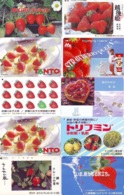10 Télécartes - Prepaid Différentes JAPON * FRAISE (LOT A-117) JAPAN 10 DIFF STRAWBERRIES * PHONECARDS * 10 VERSCH TK - Alimentation