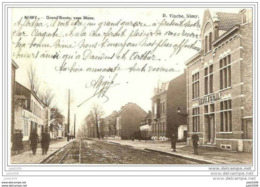 NIMY ..-- TRAM , RAILS . Grand'route Vers MONS . 1909 Vers SEDAN ( Mme  Arthur GOFFINET ) . Voir Verso . - Mons