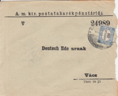 7344FM- 250 FILLER OFFICIAL STAMP ON POST SAVINGS BANK HEADER COVER, 1922, HUNGARY - Dienstzegels