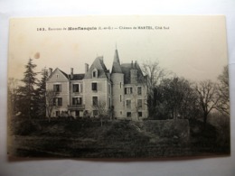 Carte Postale Montflanquin (47) Chateau De Martel (Petit Format Noir Et Blanc Circulée ) - Monflanquin