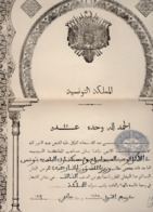 VP15.731 - MILITARIA - TUNIS 1939 - Document ( Certificat ? ) En Arabe Concernant Mr E. VUILLAUME ?? - Documentos