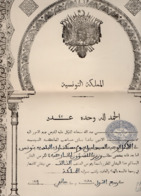 VP15.731 - MILITARIA - TUNIS 1939 - Document ( Certificat ? ) En Arabe Concernant Mr E. VUILLAUME ?? - Documenten