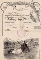 VP15.734 - MILITARIA - BIZERTE 1924 - Certificat De Bonne Conduite - Soldat Georges VUILLAUME Du 8 è Rgt De Tirailleurs - Documents