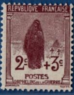 France 1917 Orphelins 2c + 3c Red Cross Overprint MH - Otros & Sin Clasificación