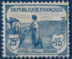 France 1917 Orphelins 25c + 15c MNH - Perforation Right Side Damaged - Other & Unclassified