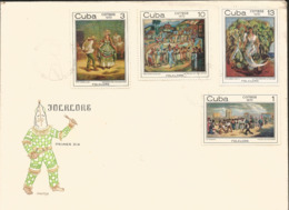 V) 1970 CARIBBEAN, AFRO-CUBAN FOLK PAINTINGS, BLACK-MAGIC FEAST BY M.PUENTE, HAT DANCE BY V.P. LANDALUZE, DANCE BY DOMIN - Lettres & Documents