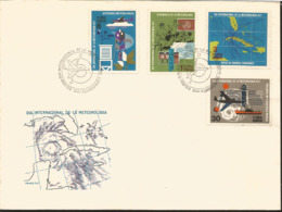 V) 1971 CARIBBEAN, WORLD METEOROLOGY DAY, CLASS, WEATHER, CHART, COMPUTER, WEATHER MAP, EQUIPMENT, WITH SLOGAN CANCELATI - Cartas & Documentos