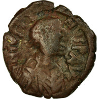 Monnaie, Justin I, Demi-Follis, 522-527, Constantinople, TB+, Cuivre, Sear:69 - Byzantines