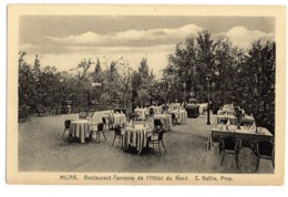 Delcampe - CPA   MILAN    -    RESTAURANT HOTEL DU NORD ET DES ANGLAIS     -   LA TERRASSE    -   PROPR. C. GALLIA - Restaurants