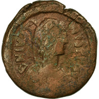 Monnaie, Justin I, Follis, 518-527, Constantinople, TB, Cuivre, Sear:62 - Byzantium