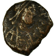 Monnaie, Anastase Ier, Pentanummium, 512-517, Constantinople, TB, Cuivre - Bizantine