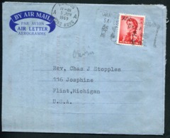 HONG KONG -  AÉROGRAMME AVEC N° 200 OBL. HONG KONG LE 5/6/1969 POUR LES USA - TB - Postal Stationery