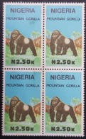 NIGERIA 1990 - WILDLIFE GORILLAS APES MONKEYS GORILLES SINGES APE - RARE MNH - Gorilles