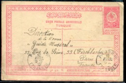 TURQUIE - ENTIER POSTAL TYPE N° 147 DE DAMAS LE 30/3/1912 POUR PARIS - TB - Briefe U. Dokumente