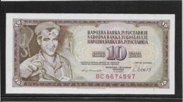 Yougoslavie - 10 Dinar - Pick N°87b - NEUF - Yugoslavia