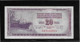 Yougoslavie - 20 Dinar - Pick N°85 - TTB - Yugoslavia