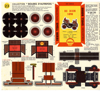 DE DION 1898 COLLECTION SCHELL BERRE   BOLIDES D AUTREFOIS   MAQUETTE EN CARTON  EDITION ANNEE 50 - Modelos De Papel / Lasercut